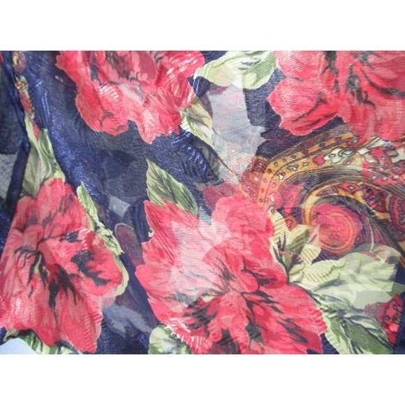 Vintage Victoria's Secret Gold Label Sheer Floral Paisley Robe One Size GUC - Picture 6 of 12
